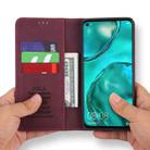 For Huawei P40 Lite POLA 008 Series Retro Classic Magnetic Horizontal Flip Leather Case with Holder & Card Slots(Red) - 5