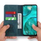 For Huawei P40 Lite POLA 008 Series Retro Classic Magnetic Horizontal Flip Leather Case with Holder & Card Slots(Blue) - 4