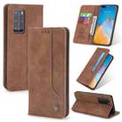 For Huawei P40 Pro POLA 008 Series Retro Classic Magnetic Horizontal Flip Leather Case with Holder & Card Slots(Brown) - 1