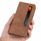 For Huawei P40 Pro POLA 008 Series Retro Classic Magnetic Horizontal Flip Leather Case with Holder & Card Slots(Brown) - 4