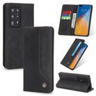 For Huawei P40 Pro+ POLA 008 Series Retro Classic Magnetic Horizontal Flip Leather Case with Holder & Card Slots(Black) - 1