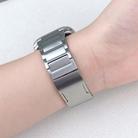 For Apple Watch 46mm / 49mm / 45mm / 44mm Tri-beads Side-detachable Buckle Stainless Steel Watch Band(Silver) - 3