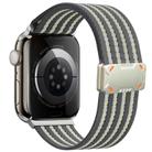 For Apple Watch 42mm / 41mm / 40mm / 38mm Mecha Armor Magnetic Buckle Nylon Watch Band(Grey) - 1