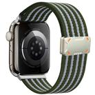 For Apple Watch 42mm / 41mm / 40mm / 38mm Mecha Armor Magnetic Buckle Nylon Watch Band(Green) - 1