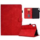 For Xiaomi Redmi Pad 2 Rhombus Embossed Leather Smart Tablet Case(Red) - 1