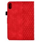 For Xiaomi Redmi Pad 2 Rhombus Embossed Leather Smart Tablet Case(Red) - 3
