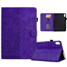 For Xiaomi Redmi Pad 2 Rhombus Embossed Leather Smart Tablet Case(Purple) - 1