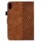 For Xiaomi Redmi Pad 2 Rhombus Embossed Leather Smart Tablet Case(Brown) - 3