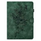 For Xiaomi Redmi Pad 2 Peony Butterfly Embossed Leather Smart Tablet Case(Green) - 2
