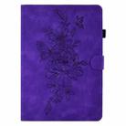 For Xiaomi Redmi Pad 2 Peony Butterfly Embossed Leather Smart Tablet Case(Purple) - 2