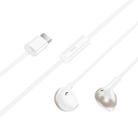 hoco M115 Type-C Sagacious Universal Earphones with Microphone(White) - 2