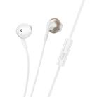 hoco M115 3.5mm Plug Sagacious Universal Earphones with Microphone(White) - 1