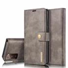 For Samsung Galaxy S20 FE DG.MING Crazy Horse Texture Flip Detachable Magnetic Leather Case with Holder & Card Slots & Wallet(Grey) - 1