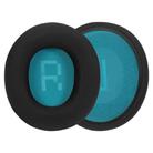 1 Pair Ice Silk Cloth Earphone Replacement Earpads Pads For Skullcandy Slyr Pro(Black Lake Blue Net) - 1