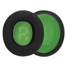 1 Pair Ice Silk Cloth Earphone Replacement Earpads Pads For Skullcandy Slyr Pro(Black Green Net) - 1
