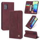 For Samsung Galaxy A71 5G POLA 008 Series Retro Classic Magnetic Horizontal Flip Leather Case with Holder & Card Slots(Red) - 1