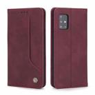 For Samsung Galaxy A71 5G POLA 008 Series Retro Classic Magnetic Horizontal Flip Leather Case with Holder & Card Slots(Red) - 2