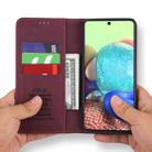 For Samsung Galaxy A71 5G POLA 008 Series Retro Classic Magnetic Horizontal Flip Leather Case with Holder & Card Slots(Red) - 3
