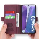 For Samsung Galaxy Note20 POLA 008 Series Retro Classic Magnetic Horizontal Flip Leather Case with Holder & Card Slots(Red) - 3