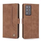 For Samsung Galaxy Note20 Ultra POLA 008 Series Retro Classic Magnetic Horizontal Flip Leather Case with Holder & Card Slots(Brown) - 2