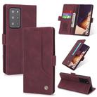 For Samsung Galaxy Note20 Ultra POLA 008 Series Retro Classic Magnetic Horizontal Flip Leather Case with Holder & Card Slots(Red) - 1