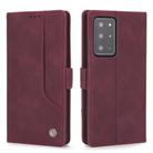 For Samsung Galaxy Note20 Ultra POLA 008 Series Retro Classic Magnetic Horizontal Flip Leather Case with Holder & Card Slots(Red) - 2