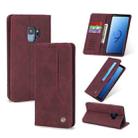 For Samsung Galaxy S9 POLA 008 Series Retro Classic Magnetic Horizontal Flip Leather Case with Holder & Card Slots(Red) - 1