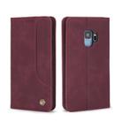 For Samsung Galaxy S9 POLA 008 Series Retro Classic Magnetic Horizontal Flip Leather Case with Holder & Card Slots(Red) - 2