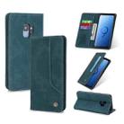 For Samsung Galaxy S9 POLA 008 Series Retro Classic Magnetic Horizontal Flip Leather Case with Holder & Card Slots(Blue) - 1