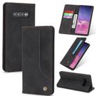 For Samsung Galaxy S10 POLA 008 Series Retro Classic Magnetic Horizontal Flip Leather Case with Holder & Card Slots(Black) - 1