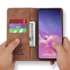 For Samsung Galaxy S10 POLA 008 Series Retro Classic Magnetic Horizontal Flip Leather Case with Holder & Card Slots(Brown) - 3