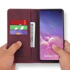 For Samsung Galaxy S10 POLA 008 Series Retro Classic Magnetic Horizontal Flip Leather Case with Holder & Card Slots(Red) - 3