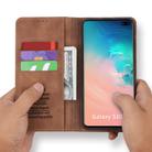 For Samsung Galaxy S10+ POLA 008 Series Retro Classic Magnetic Horizontal Flip Leather Case with Holder & Card Slots(Brown) - 3