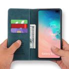 For Samsung Galaxy S10+ POLA 008 Series Retro Classic Magnetic Horizontal Flip Leather Case with Holder & Card Slots(Blue) - 3