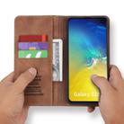 For Samsung Galaxy S10e POLA 008 Series Retro Classic Magnetic Horizontal Flip Leather Case with Holder & Card Slots(Brown) - 3