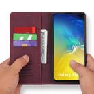 For Samsung Galaxy S10e POLA 008 Series Retro Classic Magnetic Horizontal Flip Leather Case with Holder & Card Slots(Red) - 3