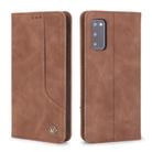 For Samsung Galaxy S20 POLA 008 Series Retro Classic Magnetic Horizontal Flip Leather Case with Holder & Card Slots(Brown) - 2