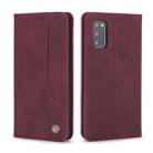 For Samsung Galaxy S20 POLA 008 Series Retro Classic Magnetic Horizontal Flip Leather Case with Holder & Card Slots(Red) - 2