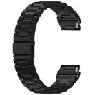 For Garmin 20mm Tri-beads Flat Buckle Titanium Alloy Watch Band, Tactix Connector(Black) - 1