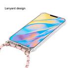 For iPhone 12 mini Four-Corner Shockproof Transparent TPU Case with Lanyard(Pink Yellow) - 3