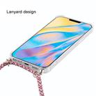 For iPhone 12 mini Four-Corner Shockproof Transparent TPU Case with Lanyard(Purple Red) - 3