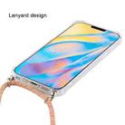 For iPhone 12 mini Four-Corner Shockproof Transparent TPU Case with Lanyard(Orange Purple) - 3