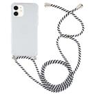 For iPhone 12 mini Four-Corner Shockproof Transparent TPU Case with Lanyard(Zebra) - 2