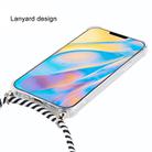 For iPhone 12 mini Four-Corner Shockproof Transparent TPU Case with Lanyard(Zebra) - 3