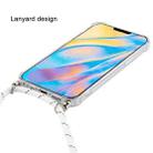 For iPhone 12 mini Four-Corner Shockproof Transparent TPU Case with Lanyard(White Black) - 3