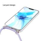 For iPhone 12 / 12 Pro Four-Corner Shockproof Transparent TPU Case with Lanyard(Purple Blue Yellow) - 3