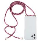 For iPhone 12 / 12 Pro Four-Corner Shockproof Transparent TPU Case with Lanyard(Red Grey Yellow) - 1