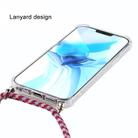 For iPhone 12 / 12 Pro Four-Corner Shockproof Transparent TPU Case with Lanyard(Red Grey Yellow) - 3