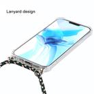 For iPhone 12 / 12 Pro Four-Corner Shockproof Transparent TPU Case with Lanyard(Green Black) - 2