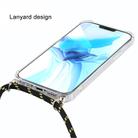 For iPhone 12 / 12 Pro Four-Corner Shockproof Transparent TPU Case with Lanyard(Black Green) - 3